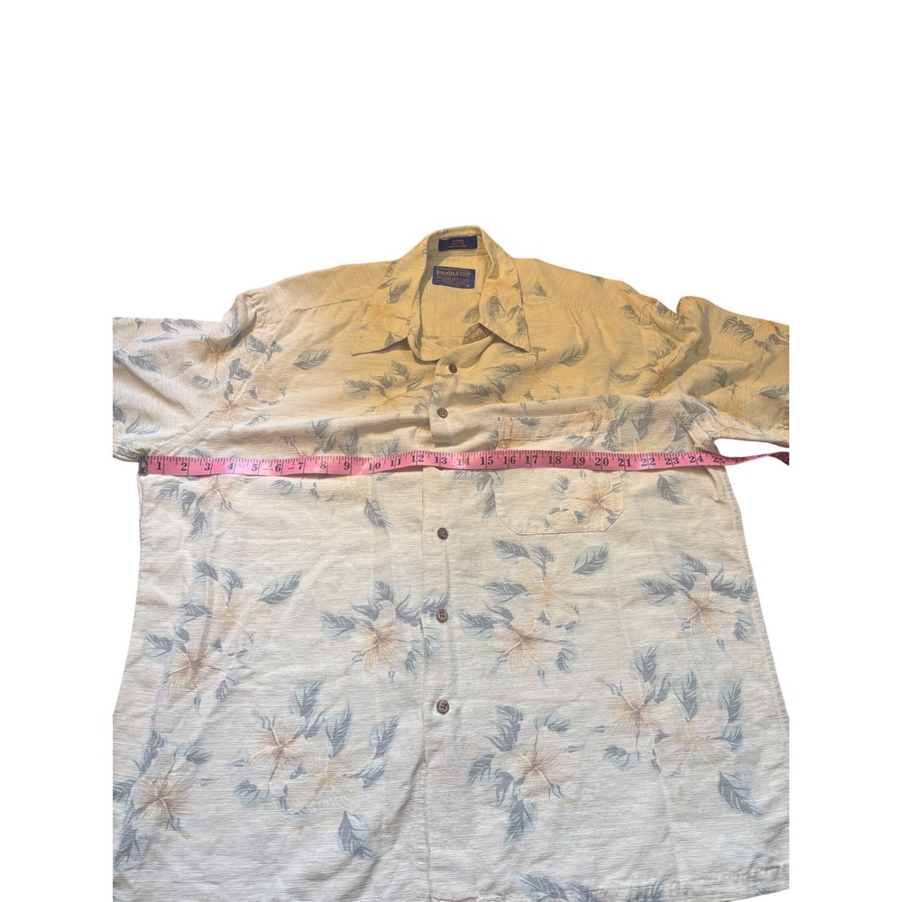 Pendleton Mens Silk Tropical Floral Short Sleeve Button down resort vacation L - Picture 3 of 10